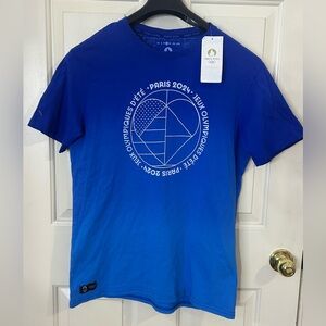 Paris 2024 Olympics Men’s T Shirt Large Blue Graphic Officially Licensed NWT